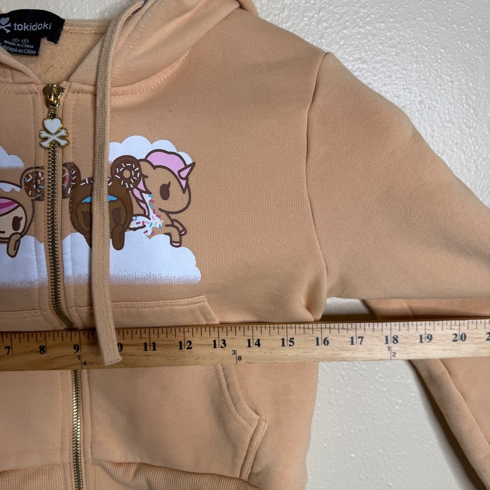 Tokidoki Sweater Women's SP Cropped Donutella Donut Ears Hoodie New - Picture 6 of 9